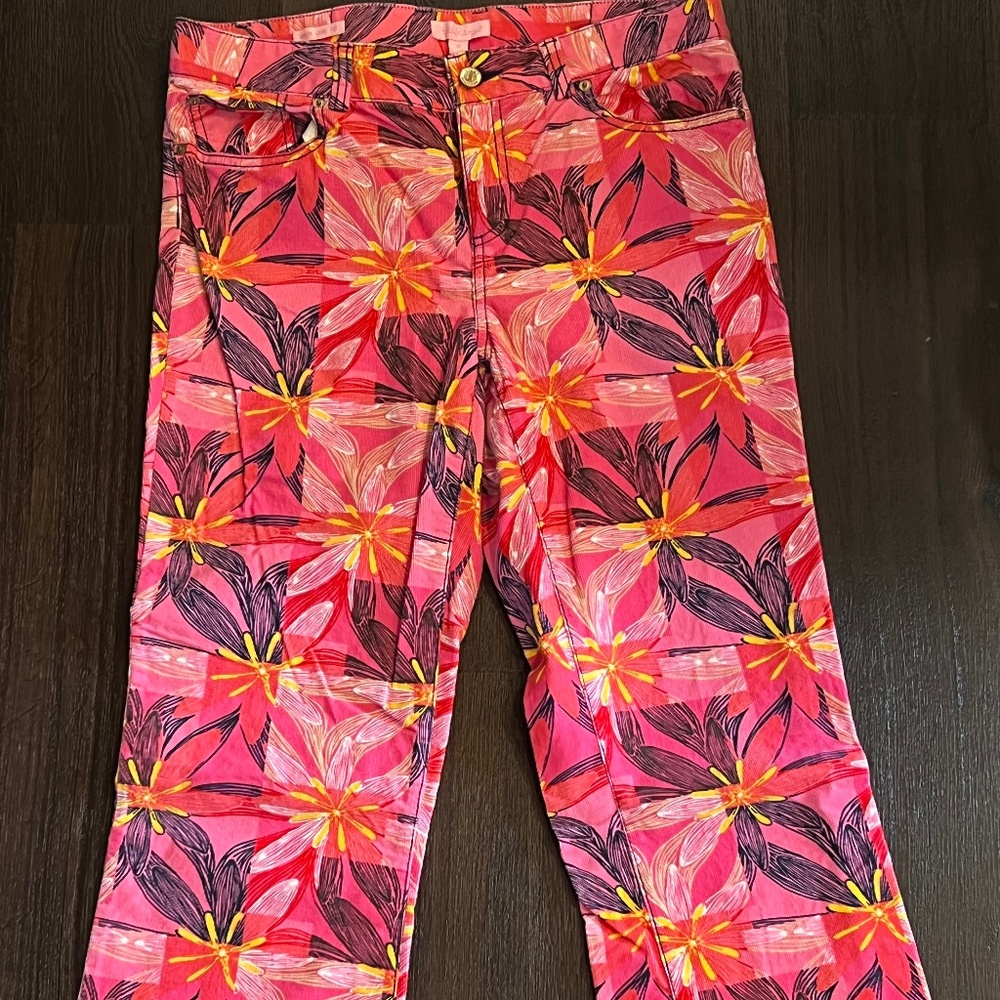 Lilly Pulitzer Coeli Floral Print Corduroy Pants